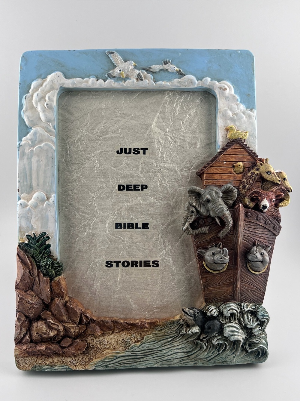 Noah's Ark Decorative Picture Frame - Blue and Brown